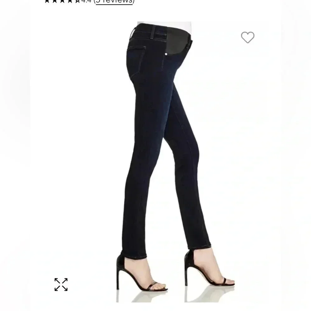 PAIGE Skyline Midrise Skinny Maternity Jeans - Picture 3 of 12